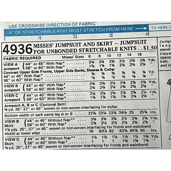 MacCalls 4936 pattern Jumpsuit Romper wrap skirt Marlo Thomas size 10 - Picture 4 of 7